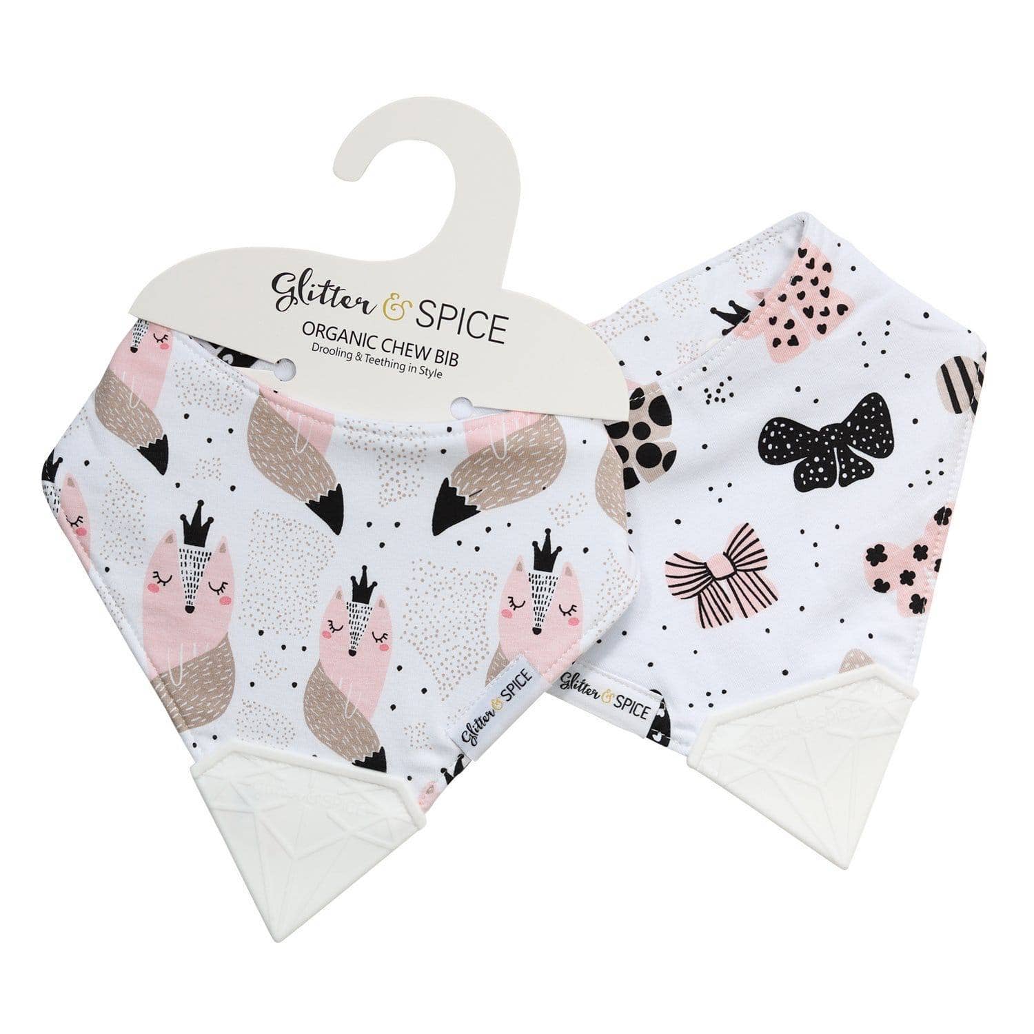 Glitter and Spice Organic Chew Bib Wily Fox
